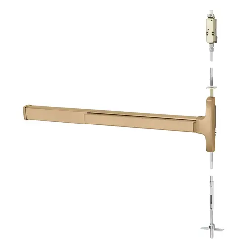 Concealed Vertical Rod Exit Device Satin Bronze Clear Coated