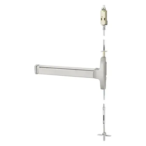 Concealed Vertical Rod Exit Device Satin Stainless Steel