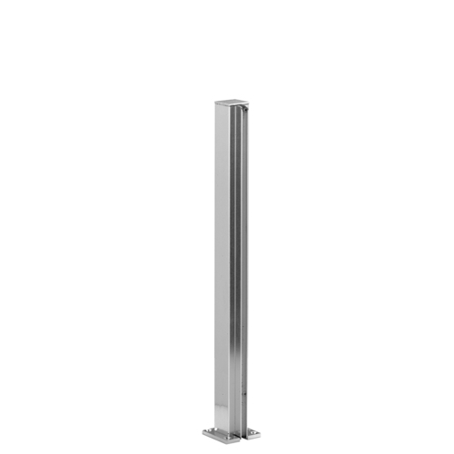 Brite Anodized 18" End Design Series Partition Post