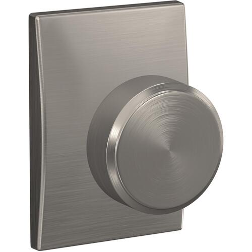 Swanson Knob with Century Rose Passage and Privacy Lock with 16600 Latch and 10027 Strike Satin Nickel Finish