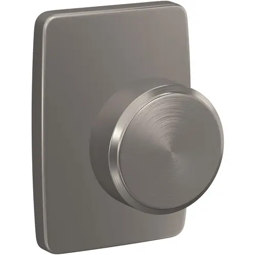 Swanson Knob with Greene Rose Passage and Privacy Lock with 16600 Latch and 10027 Strike Satin Nickel Finish