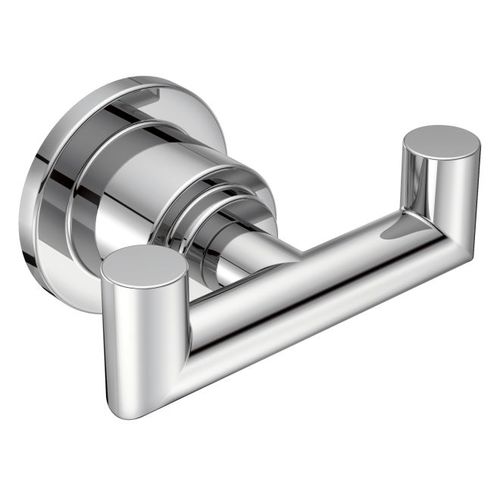 Arris Double Robe Hook Bright Chrome Finish