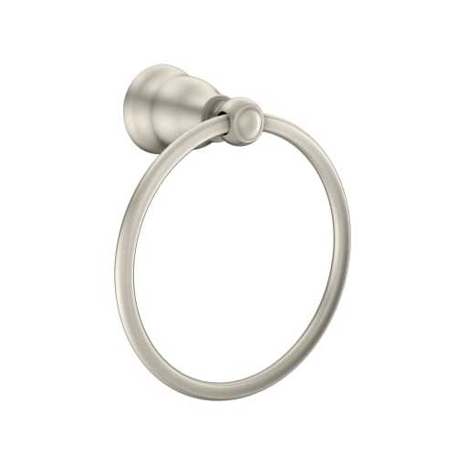 Traditional Towel Ring Brushed Nickel Finish