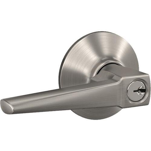 Eller Lever with Kinsler Rose Keyed Entry Lock C Keyway with 16086 Latch and 10027 Strike Satin Nickel Finish