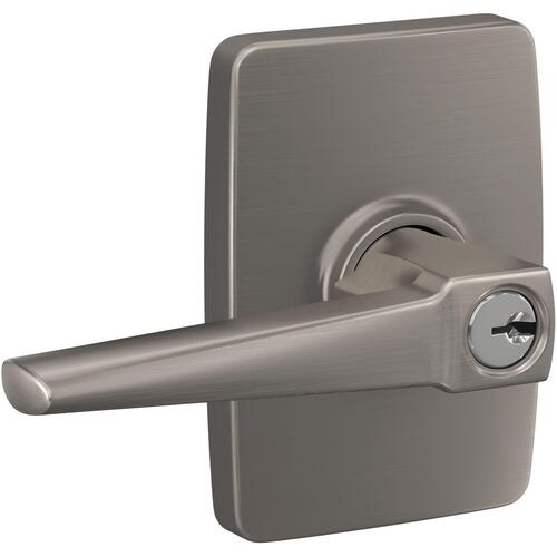 Eller Lever with Greene Rose Keyed Entry Lock C Keyway with 16086 Latch and 10027 Strike Satin Nickel Finish