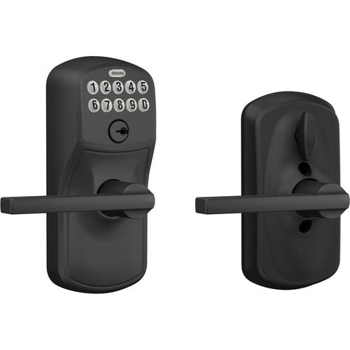 Plymouth with Latitude Lever Entry Flex Lock Electronic Keypad with 16211 Latch and 10063 Strike Matte Black Finish