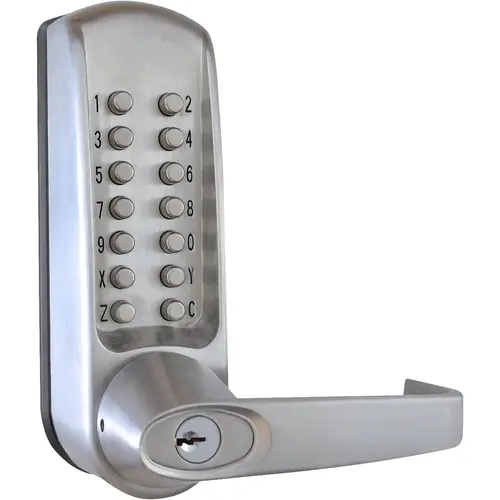 Mechanical Access Keypad Exit Device Trim - Satin Stainless Steel