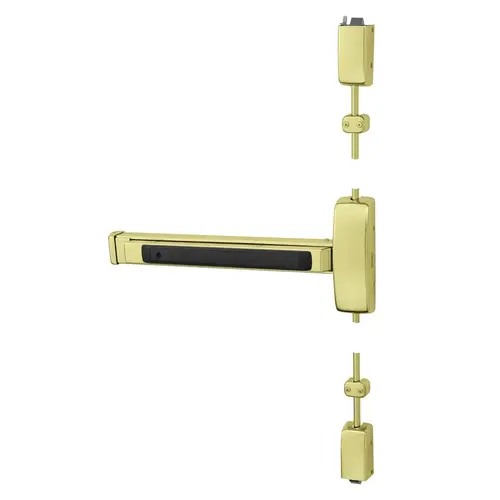 Surface Vertical Rod Exit Devices Bright Brass