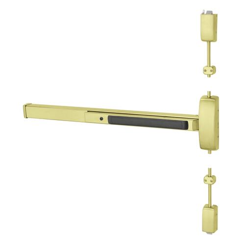 Surface Vertical Rod Exit Devices Bright Brass