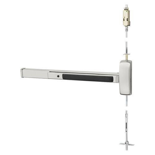 Concealed Vertical Rod Exit Device Satin Stainless Steel