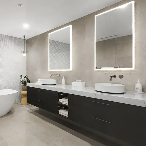 CRL MLED24360E Outer Etched LED Mirror 24"x36" (Vertical or Horizontal Mount)