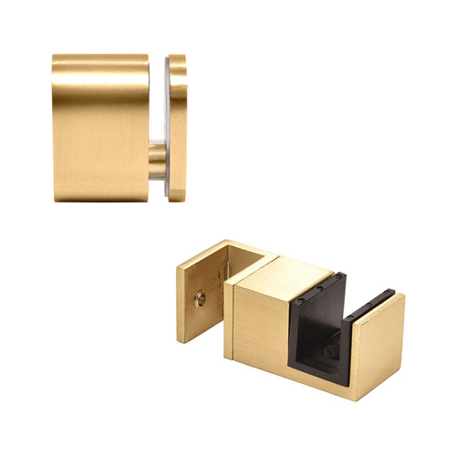 CRL TFNACCKSB Satin Brass Replacement 90 Degree Accessory Kit & Bottom Guide for Tofino Sliding Shower Door System