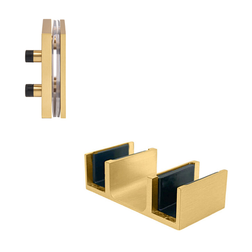 CRL BRXACCKSB Satin Brass Replacement 90 Degree Accessory Kit & Bottom Guide for Brixen Sliding Shower Door System