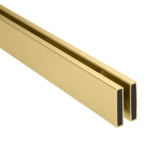 CRL BRXH1SB Satin Brass 73" Replacement Header Bar for Brixen Sliding Shower Door System