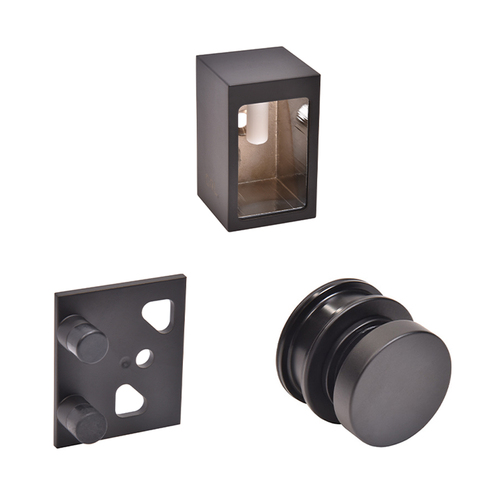 CRL BRXHDWKMBL Matte Black Replacement Rollers, Wall Bracket & Stopper for Brixen Sliding Shower Door System