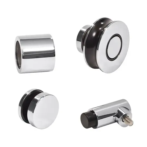 CRL CLNHDWKPS Polished Stainless Steel Replacement Rollers, Fixed Panels, Wall Bracket & Stopper for Colonia Sliding Shower Door System