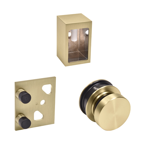 CRL BRXHDWKBBRZ Brushed Bronze Replacement Rollers, Wall Bracket & Stopper for Brixen Sliding Shower Door System