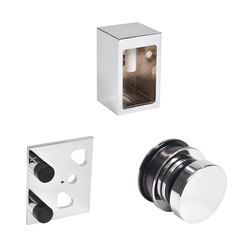 CRL BRXHDWKPS Polished Stainless Steel Replacement Rollers, Wall Bracket & Stopper for Brixen Sliding Shower Door System