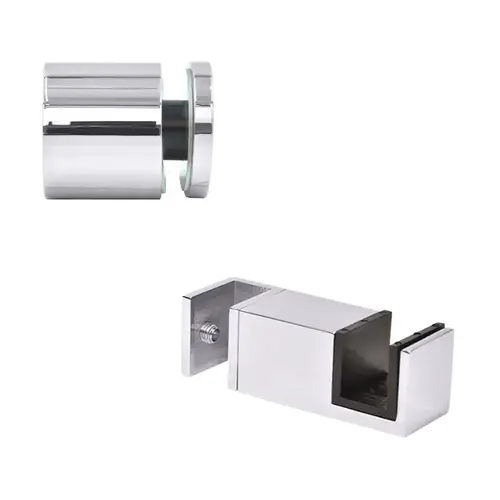 CRL CLNACCKPS Polished Stainless Steel Replacement 90 Degree Accessory Kit & Bottom Guide for Colonia Sliding Shower Door System