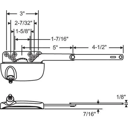 Split Arm Ellipse Casement Op ELLIPSE HOUSING LH Clay