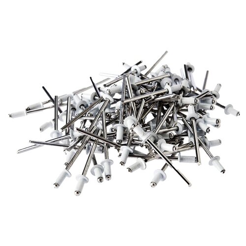 ToolPro TP05090 Pull Rivet, 0.275 in L, Aluminum, 1/8 in Head White - pack of 100