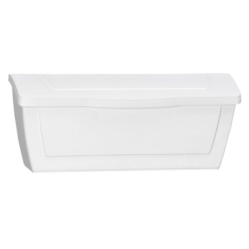 Small Mailbox, 440 cu-in, Plastic, Textured, White, 15-1/2 in W, 4.13 in D, 6-1/2 in H