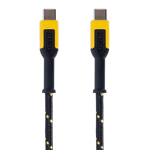 DEWALT 131 0021 DW2 Charging Cable, Type C, Kevlar Fiber Sheath, 10 ft L Black/Yellow