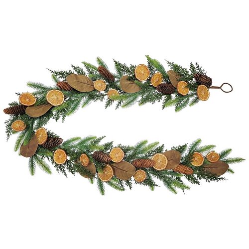 Classic Fall Garland, 63 Tips, 6 ft Green