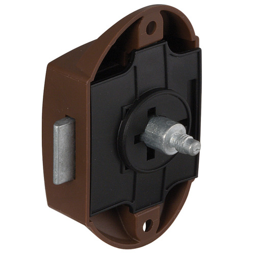 Push-Lock, Hafele Push-Lock, can be operated from one side Plastic Without Catch Bolt, Brown, plastic Brown