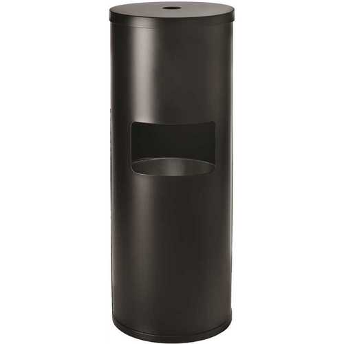 Gritt Commercial GRI509-BLK Black Stainless Steel Gym Wipe Floor-Stand Wet Wipe Dispenser