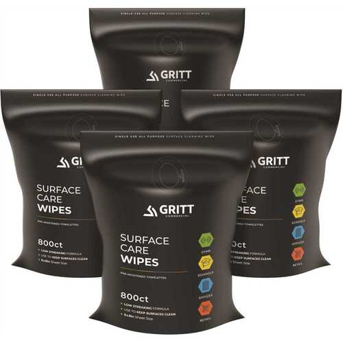 Gritt Commercial GRI5-RW-4 Surface Care Wipes