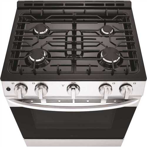 5.8 Cubic Feet 4-Burner Gas Slide-In Range In Stainless Steel With Superboil