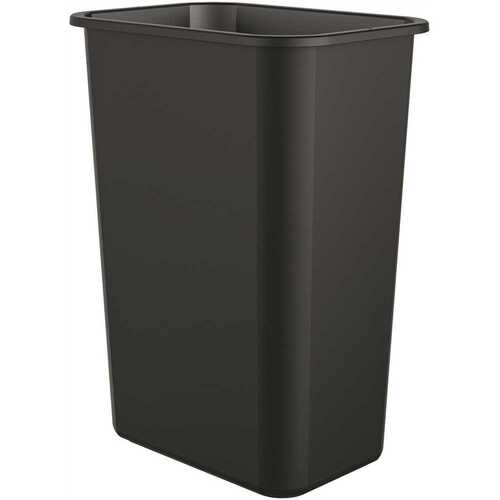 10 Gallon Desk-Side Resin Trash Can - Black