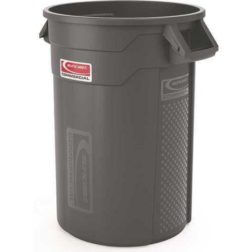 32 Gallon Utility Trash Can Gray