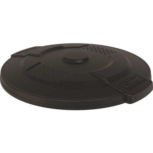 32 Gallon Utility Trash Can Lid Black