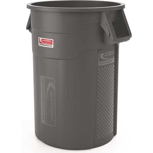 44 Gallon Utility Trash Can Gray