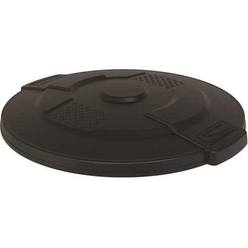 44 Gallon Utility Trash Can Lid Black