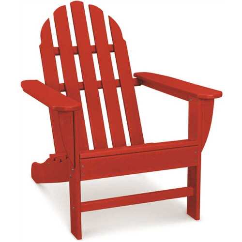 Cape Soleil VRAD4030SR Verde Modern Adirondack Chair In Sunset Red