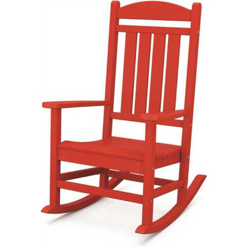 Verde Porch Rocker In Sunset Red