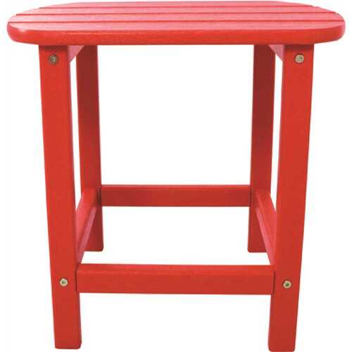 Verde 19" X 15" Side Table In Sunset Red