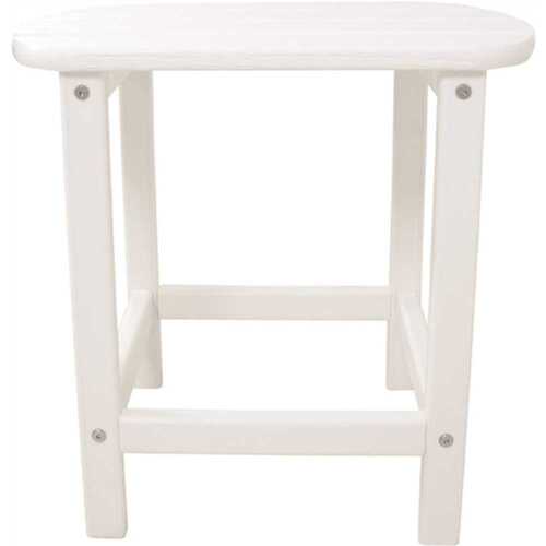 Cape Soleil VRSBT18WH Verde 19" X 15" Side Table In White