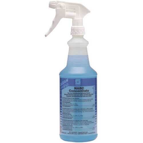 Translucent 32 oz. Spray Bottle with Trigger sprayer 1 NABC Concentrate White