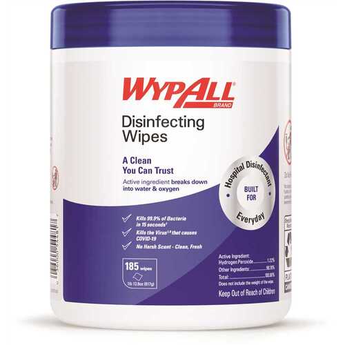 WypAll 54481 Disinfecting Wipes Healthcare Disinfectant Formula-Everyday - pack of 3