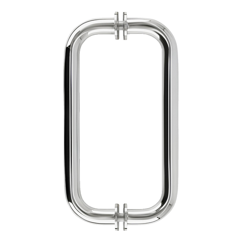 Polished Stainless 8" BM Series Tubular Back-to-Back Pull Handle