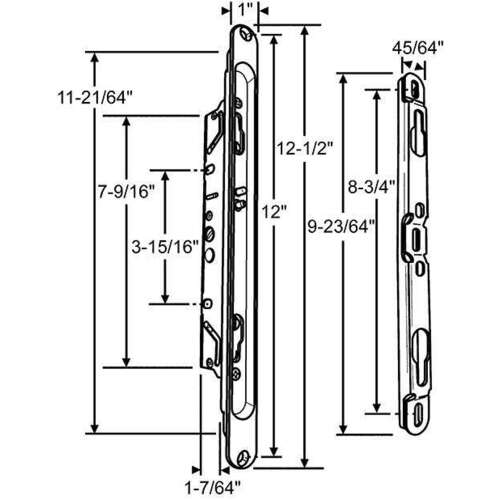 SS Multipoint Mortise Lock White Cup Trim Plate SS Screws And Screws