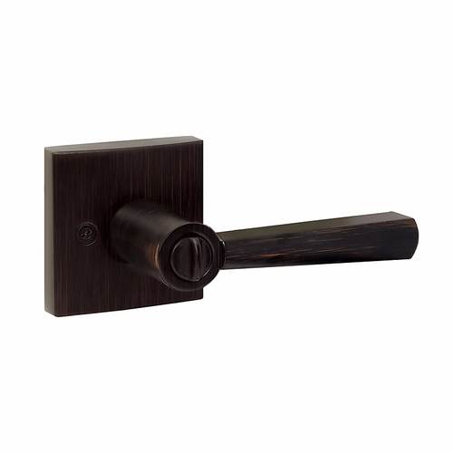 Privacy Spyglass with Square Rose with 6AL Latch and RCS Strike Venetian Bronze Finish