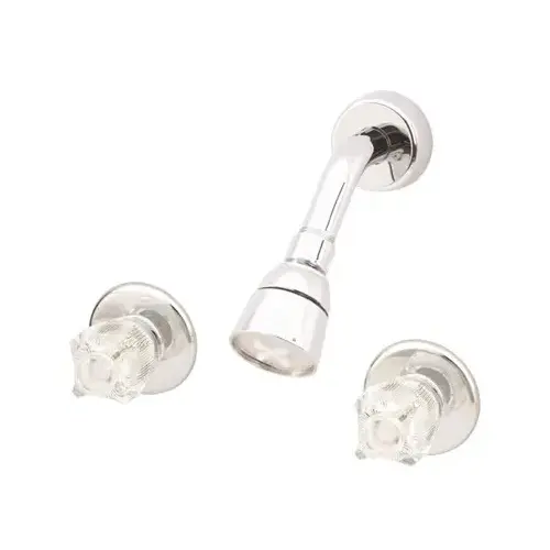 Double Handle Shower Faucet Chrome Valve Only