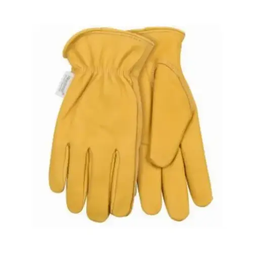 Women's Small Full Grain Cowhide Thermal Insulated Winter Work Glove Golden