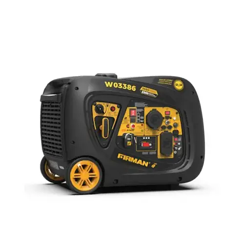 FIRMAN POWER EQUIPMENT W03386 Gas Inverter Portable Generator, Electric Start, 120-Volt, 2540/3300-Watts