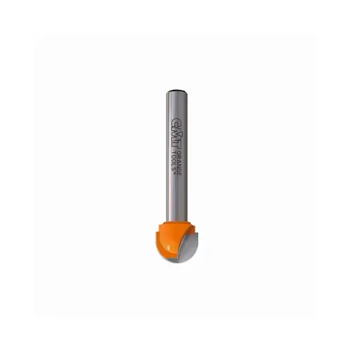 Round Nose Router Bit, 1/4 In. Radius, 1/4 In. Shank